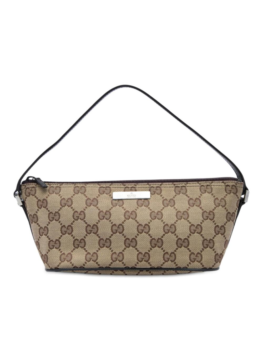 Gucci Gg Canvas Boat Pre-Loved Shoulder #347937G53B